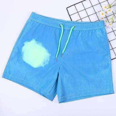 China 2022 Mens White Color Changing Swim Shorts QUICK DRY 4