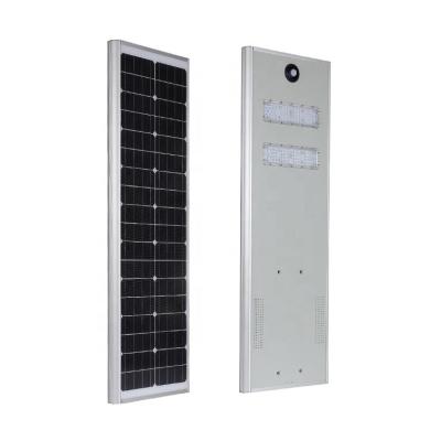 China Hot Selling Automatic ROAD Outdoor Motion Sensor All In One Solar Street Light 60W Integrated High Lumen Induction Motion for sale