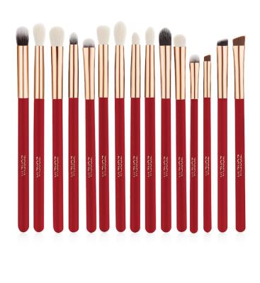 China Wholesale High Quality Professional Eyeshadow Brush 15pcs Makeup Brushes Red Cosmetic Brush Eyeshadow Set Private Label Maquillaje for sale