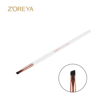 China Angular Blush Stock Wholesale Private Label White Luxury Angled Eyebrow Brush for sale