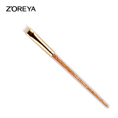 China New Design Smudge Brush 2016 New Design Zoreya Crystal Rose Gold Flat Eyeliner Makeup Brush for sale