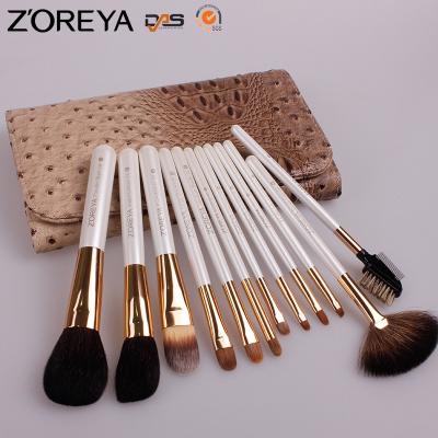 China Fashionable 12pcs Makeup Brush Set Makeup Brush Set with Case Cosmetic Case Makeup Accessories Professional Makeup Set Brush for sale