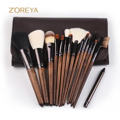 China Angular Blush Private Label Stock Wholesale Black Luxury Makeup Brush Set for sale