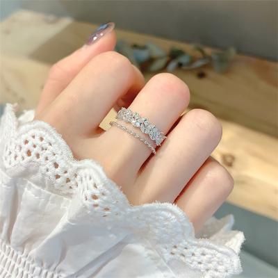 China Petal Ring Trendy All-Match Design Ring Nickel Free Index Opening Adjustable Women Jewelry Rings for sale