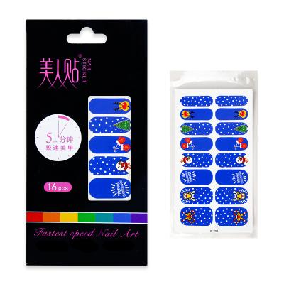 China Easy Apply Wholesale Pink Nontoxic Nail Polish Strips Nail Stickers for sale