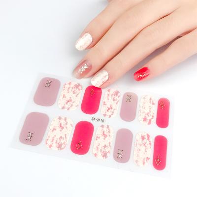 China Custom 3D Nail Art Wraps Decoration Waterproof+Eco-friendly OEM Self Adhesive Sticker for sale