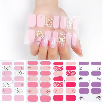 China Easy To Apply And Remove Factory Price Customized Design Nail Stickers OEM/ODM Designer Nail Wrap For Girl for sale