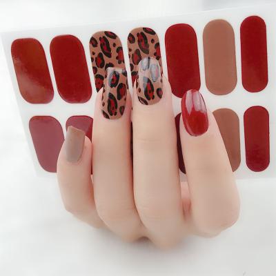 China New Fashion 3D Nail Sticker Beauty Nail Sticker High Quality Nail Wraps Easy To Apply And Remove for sale