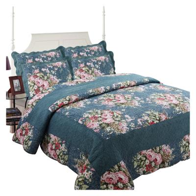 China Simple Design Nondisposable 100% Jacquard Drippled Edge 3pcs Cotton Bedding Sets For Kids 175*220 for sale