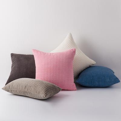 China Anti-pilling Nordic style corn kernel sofa plush pillowcase solid color fabric cushion case without pillow core for sale