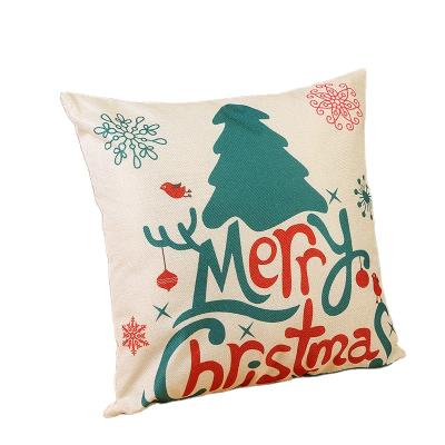 China Anti-Static Christmas Decoration Pillow Case Luxury Christmas Trees With Letter Pattern For Pillowes for sale