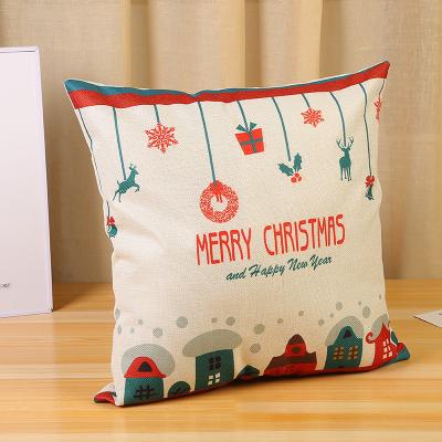 China Wholesale Anti-Static Customization Christmas Linen Waist Pillow Cases Kids Waist Cushion Cover For Room Decorate for sale