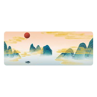 China Original HOT Ink Painting Chinese Style Lock Edge Large Mousepad Customized Large Custom Mouse Pad Aluminum Custom Mouse Pad for sale