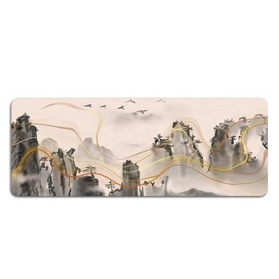 China Original HOT Ink Painting Chinese Style Lock Edge Large Mousepad Customized Large Custom Mouse Pad Aluminum Custom Mouse Pad for sale