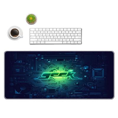 China Large Mousepad PASSIONATE Edge Pack Big Edge Lock Circuit Board Gamer Gaming Circuit Cartoon Internet Cafe Table Pad for sale