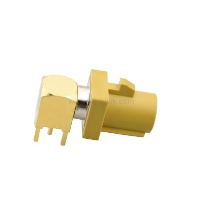 China Automotive Right Angle Pin FAKRA K Male 4 Pin Plug Connector For PCB Mount for sale