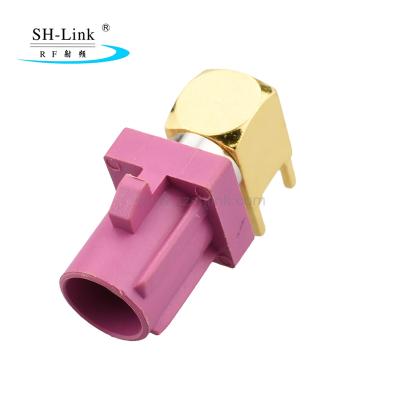 China RF Fakra Connectors Automotive Right Angle Male For PCB for sale