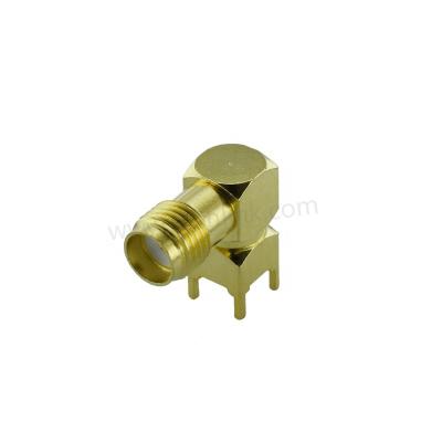 China Whole Sale RF 90 Degree Coaxial RF SMA Female Connector For PCB for sale