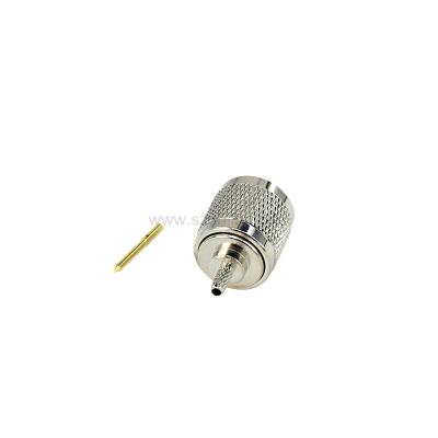 China RF TNC Male Crimp Coaxial Connector For LMR100 RG316 RG174 Cable for sale