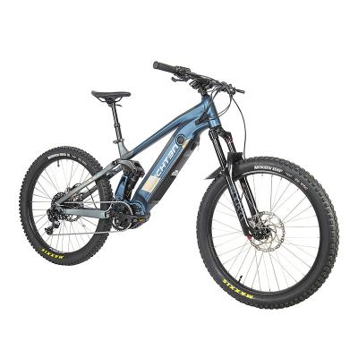 China Big Power Off Road 11 Speed ​​Aluminum Alloy Electric Bicycle 48v 500w Mid Drive Full Suspension E-bike Mountain Bike for sale