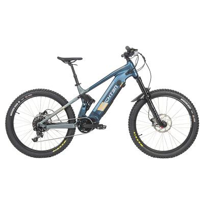 China 2022 newcomer e bike from Leichten aluminum alloy MTB with 500w/960wh battery M600/Mid-driver full suspension electric mountain bike 29 inch for sale