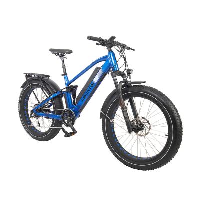 China Aluminum alloy full suspension snow electric mountain bike 1000 watt electric bicycle fat tire mountain e bike for sale