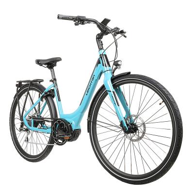 China 2020 New Design Aluminum Alloy Ladies Electric Bicycles 700c/36v/9.6ah Colorful With LED Display Electric City Bike for sale