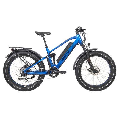 China Wholesale 500w/750w/48V/16Ah Aluminum Alloy Mountain Fat Bike 26*4.0 Speed ​​Hub Motor Hub Motor Full Suspension Li-ion Tire e Bike 8 for sale