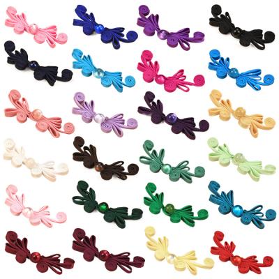 China Sustainable Colorful Chinese Knots Frog Buttons Sewing Fasteners Closure Button for sale