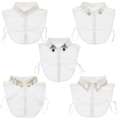 China Detachable Fashion Detachable Blouse False Collar White Women Half Shirt Collar for sale