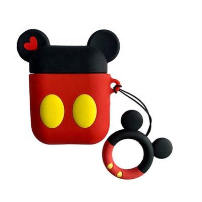 China Wholesale Popular Cartoon Shockproof Fashion Soft Mouse Silicon Fashion Chain TPU Earbuds Case Cover For Airpods 2.0 for sale