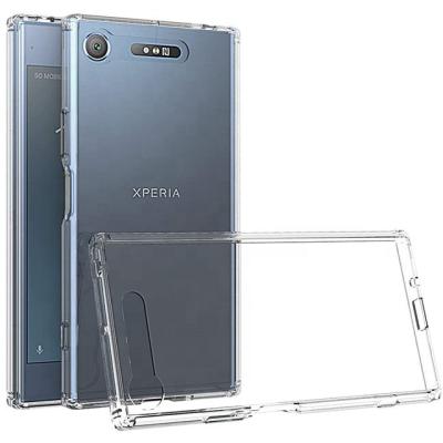 China Anti-drop Case +2pcs Clear Clear Tempered Glasses For Sony XZ1 5.2inch Wholesale Cellphone Soft TPU Clear Back Cover for sale