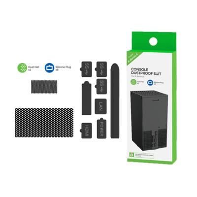 China Silicon For Xbox Series X Consoles Best Selling Silicon Gaming Accessories Anti Dust Nets And Dustproof Plugs Kit for sale