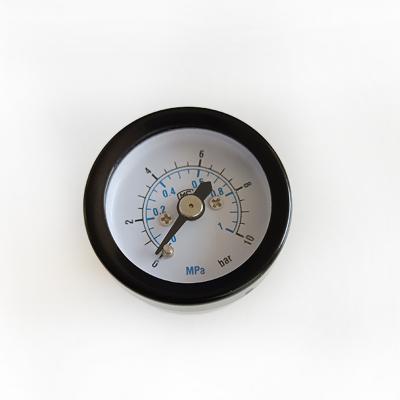 China Machine 10Bar 30MM Mini Iron Case Axial Ordinary Equipment Pressure Gauge With G1/8 Thread for sale