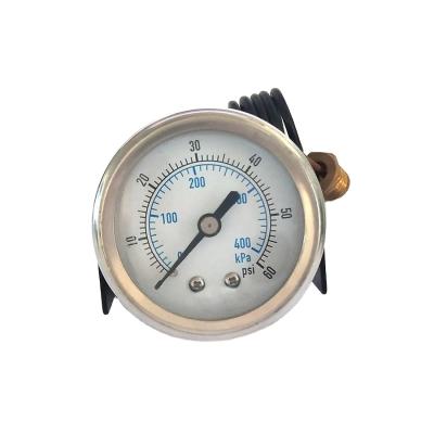 China Iron Case Shell Customized Capillary Pressure Gauge For Milk Foaming Machine With 4bar for sale