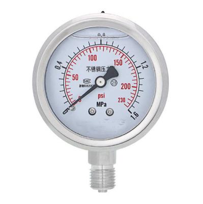 China Machine Equipment Y60 Shockproof Stainless Steel Pressure Gauge , Oil Level Gauge Tape Meter for sale