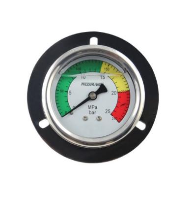 China Hot Selling Machine Equipment 60mm Stainless Steel 250Bar Shell Oil Filling Brass Connection Pressure Gauge for sale