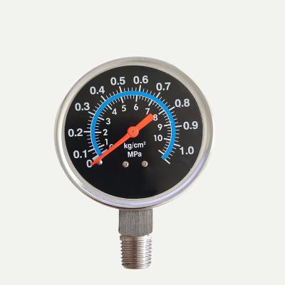 China High Quality Air Dry Stainless Steel Pressure Gauge Gauge with 1/4