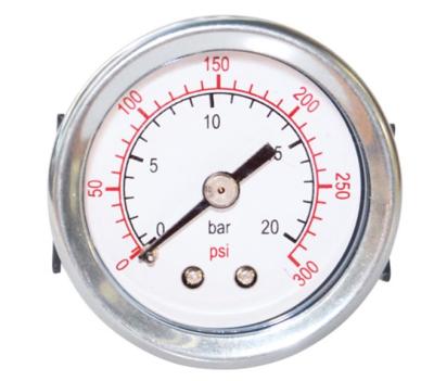 China Machine Equipment 40mm 10bar With Bracket Black Iron Shell Brass Connection Pressure Gauge Used For Coffee Mechina for sale