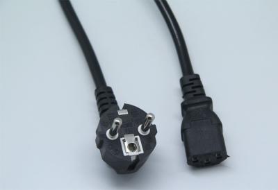 China Customize Length And Size EU Power Cable / EU Plug Cable With Power Connector for sale