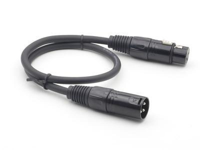 China Black 3 - Pin Xlr Cable Stage Lighting Accessories For Stage / Christmas Light for sale