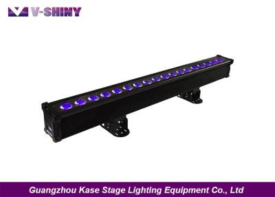 China Outdoor LED Wall Washer Lights , 18pcs Rgbwauv 6 in 1 Led Pixel Bar Stage Light for sale