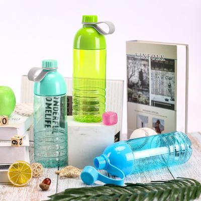 China Sustainable Outdoor Travel Portable Mineral Bottle Type Tritan Plastic Sports Water Bottles With Soft Handle for sale