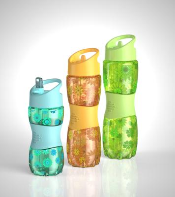 China New Design Sustainable Sport Logo Customer Kids Plastic Water Bottle With Spout for sale