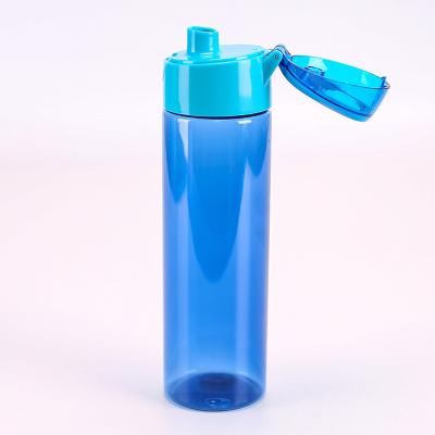 China toursun viable plastic water bottle 750ml tritan portable plastic drinking water bottle with handle push button lid new design for sale