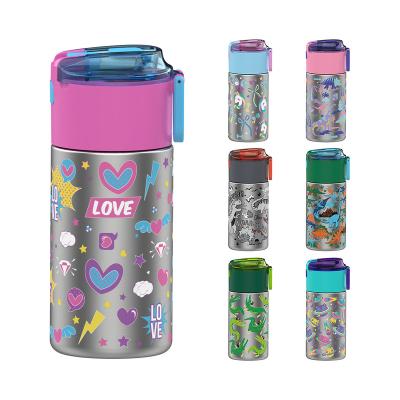 China Customized PORTABLE insulated water bottle double wall stainless steel bpa free insulated bottle with cartoon printing for sale