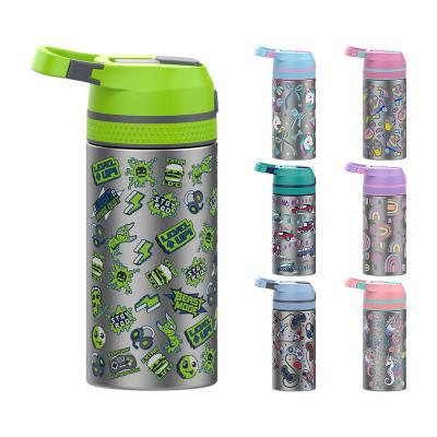 China PORTABLE 300ml Double Flip Top Wall Personalized Kids Stainless Steel Water Bottle Vacuum Stainless Steel Sports Bottle for sale