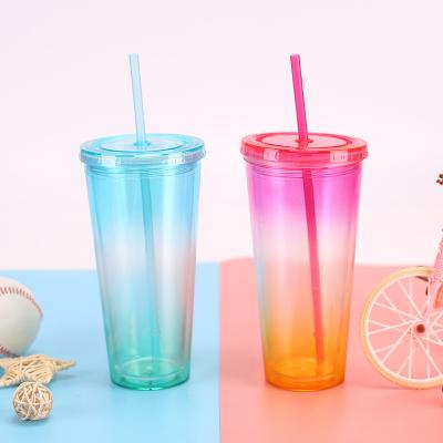 China Viable Branded Bubble Tea Drinking Water Cup Bottles With Lid Large Capacity Plastic With Straw And Silicon Sleeves Good Quality 1000ml for sale