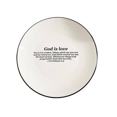 China CLASSIC Any Things God Prepared For Them Who Love Him. Dinner dish. for sale