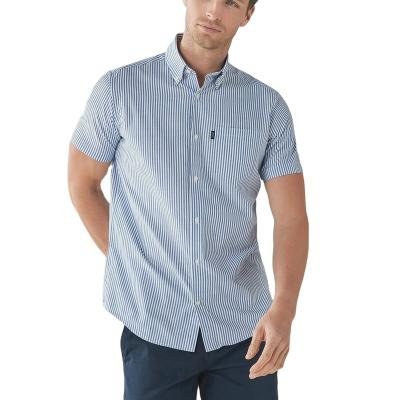 China Factory Casual Shirt Men OEM Anti-pilling Scratch Office Workout Overshirt Blue White Custom Wholesale Mens Shirts for sale